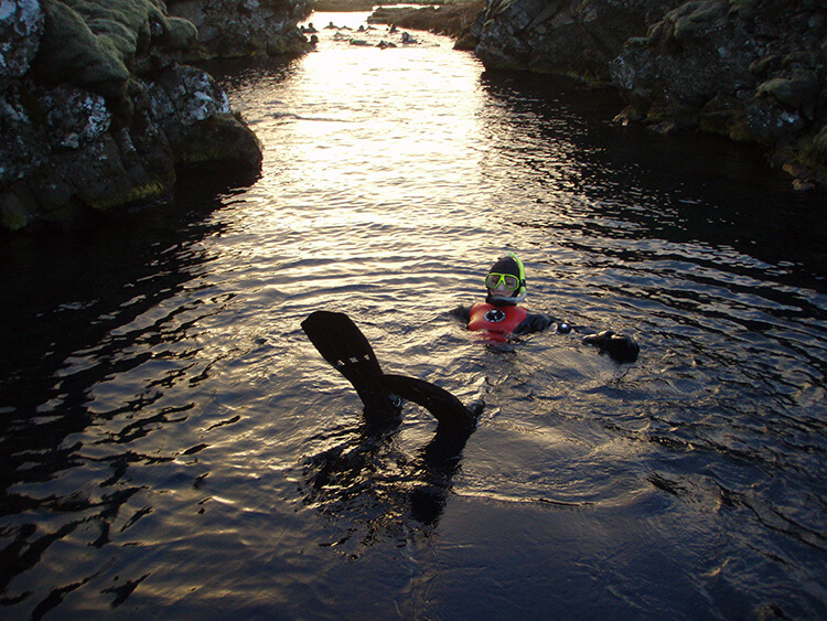 Snorkeling Silfra, Iceland