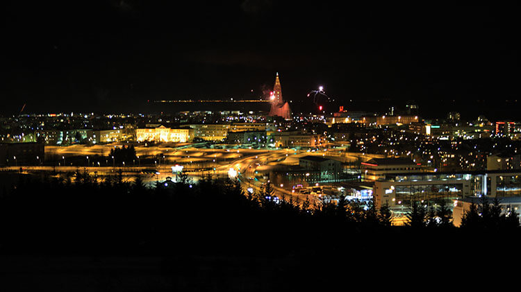 New Year's Eve in Reykjavik, Iceland