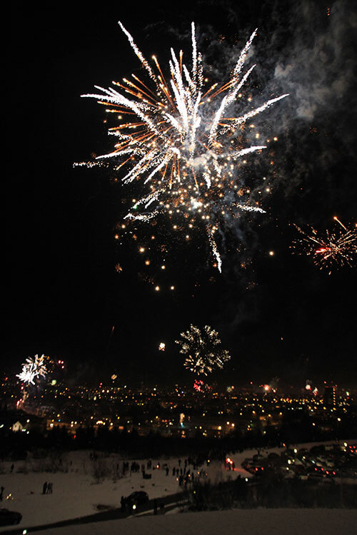 New Year's Eve in Reykjavik, Iceland