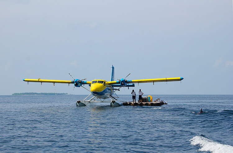 Sea plane transfer to Anantara Kihavah Villas Maldives