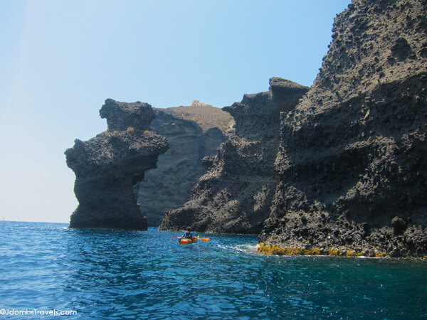 Sea kayaking Santorini