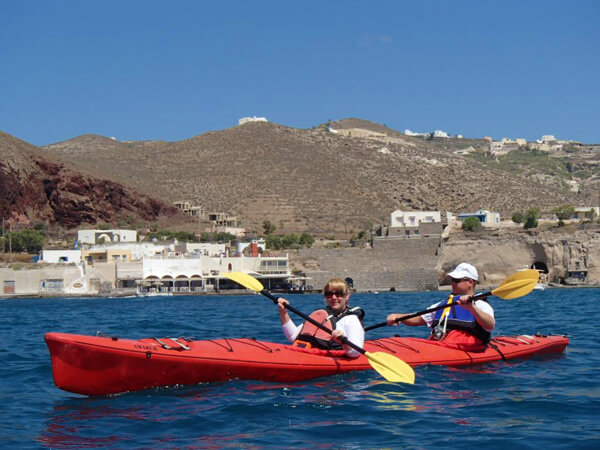 Sejkajak på Santorini