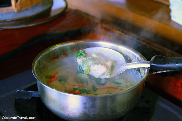 Green curry at Anantara Spice Spoons Thai Cooking Class