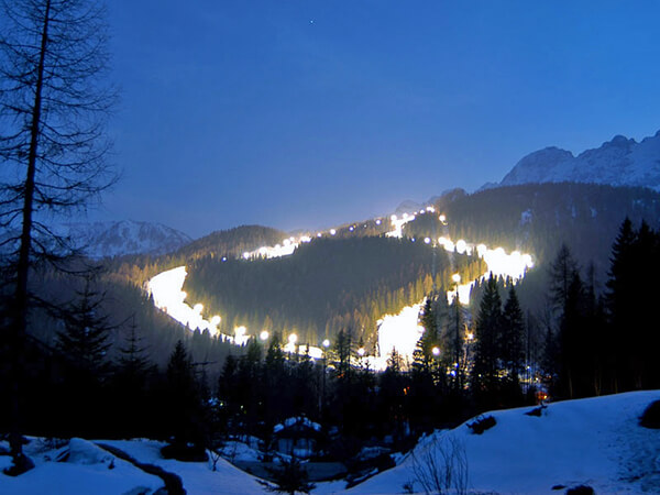 Zoldo Night Skiing