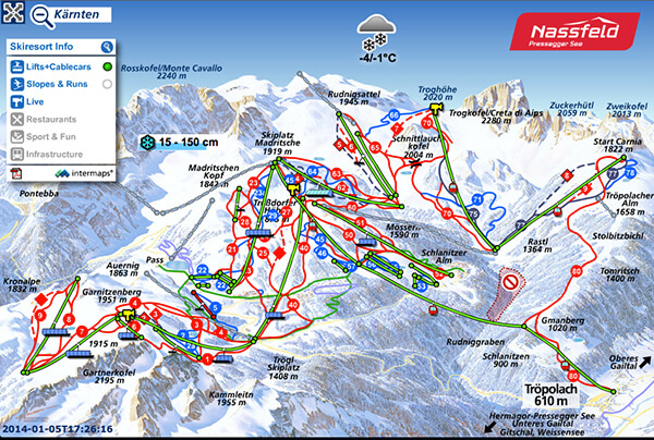 Nassfeld Piste Map