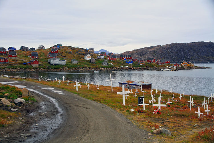 The cemetery in Kulusuk, Greenland