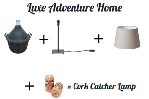 Cork catcher lamp tutorial
