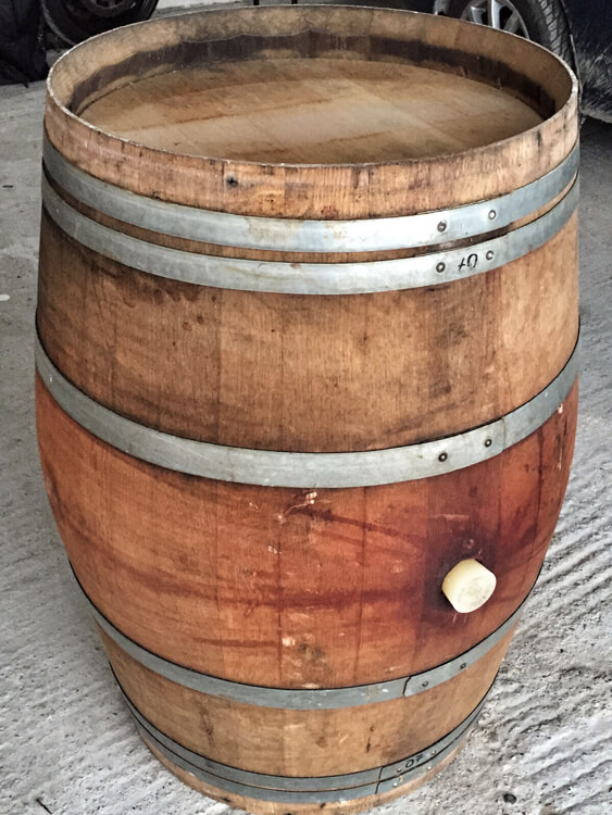 diy whiskey barrel coffee table