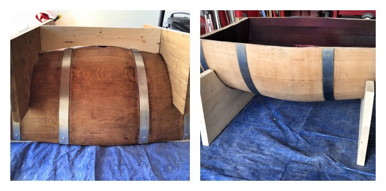 diy whiskey barrel coffee table