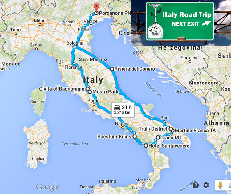 west coast of italy road trip