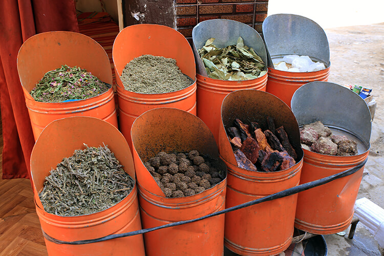 A spice shop in the Jewish Quarter of Marrakech