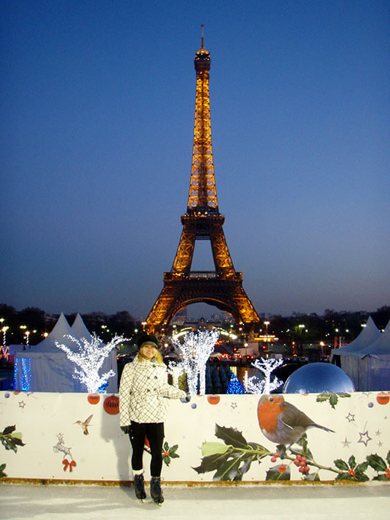 Paris: an ice-skating rink on Galeries Lafayette rooftop