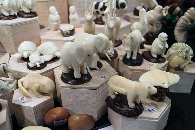 Unique gifts made of tagua nuts from the rain forest of South America