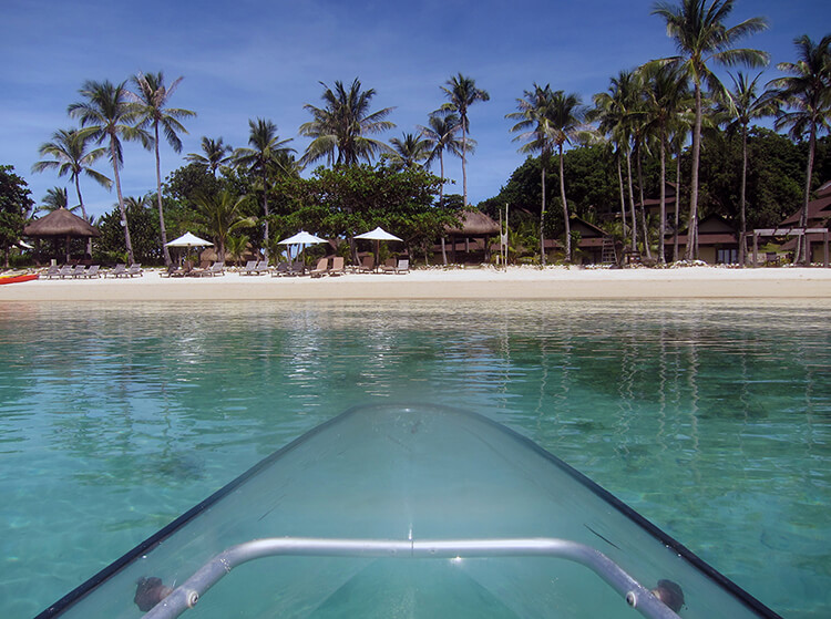 Molokini transparent kayak at Two Seasons Coron Island Resort