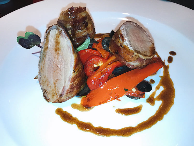 Roasted pork at Cucina, G&V Royal Mile Hotel Edinburgh