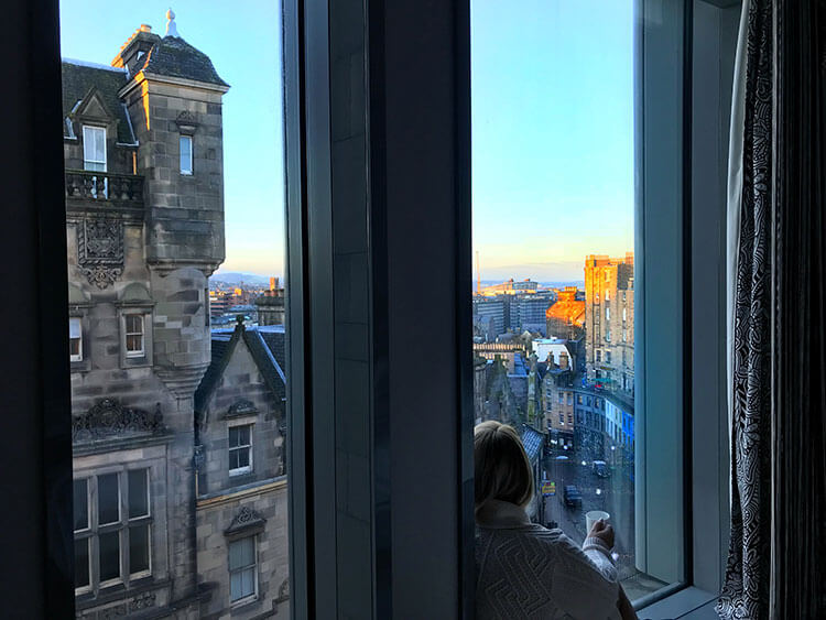 View from G&V Royal Mile Hotel Edinburgh