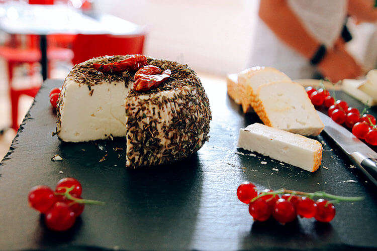 Three kinds of Provençal cheeses 