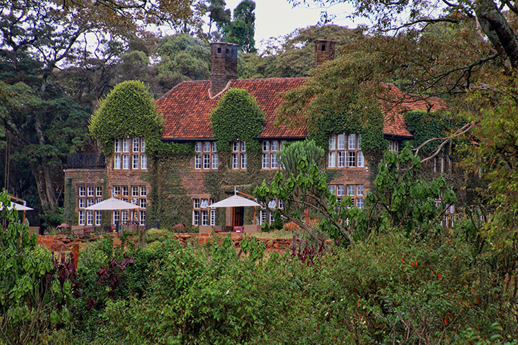 Giraffe Manor as seen from the feeding platform at the Giraffe Centre