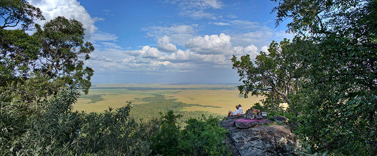 The Out of Africa hill at Angama Mara looking out over the Masai Mara