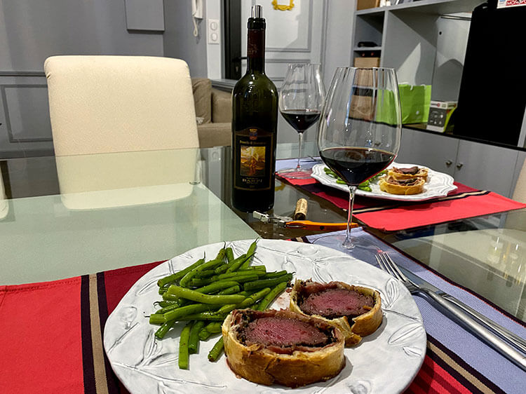My second attempt at beef wellington, which we paired with a Castello Banfi 2005 Brunello di Montalcino