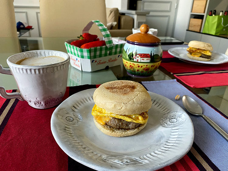 My home made (and better than McDonald's sausage, egg & cheese McMuffins