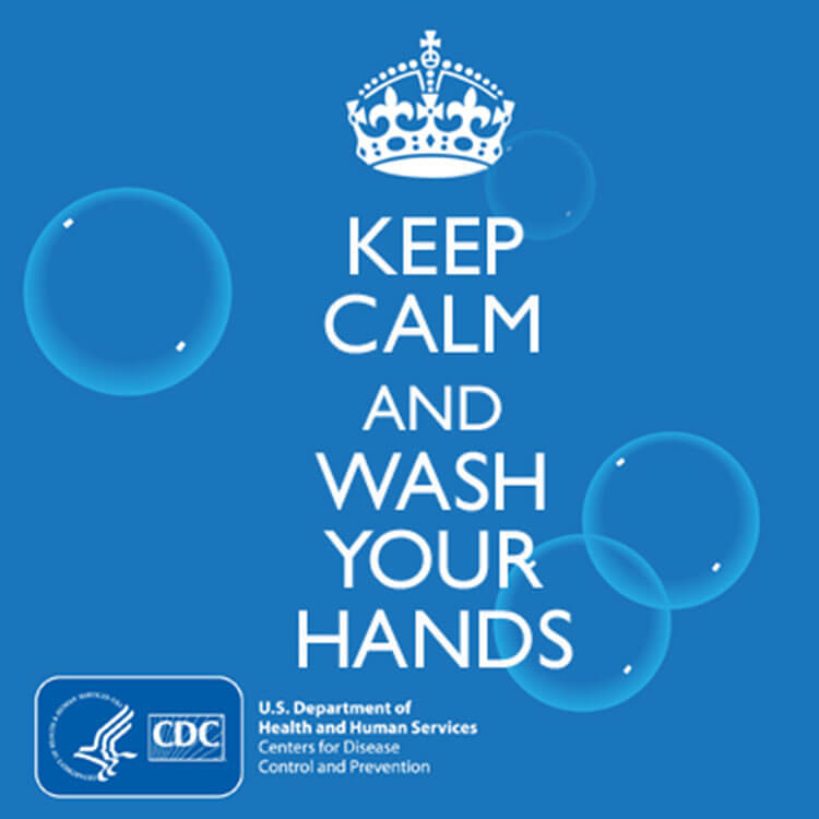 Keep Calm and Wash Your Hands CDC poster