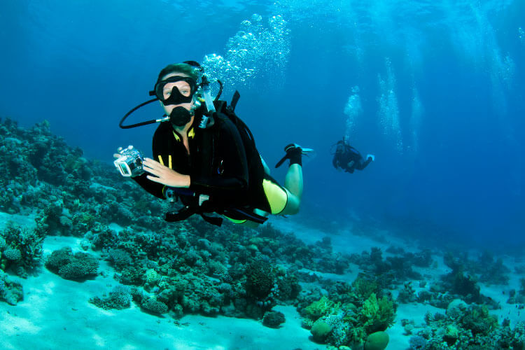 camera underwater diving