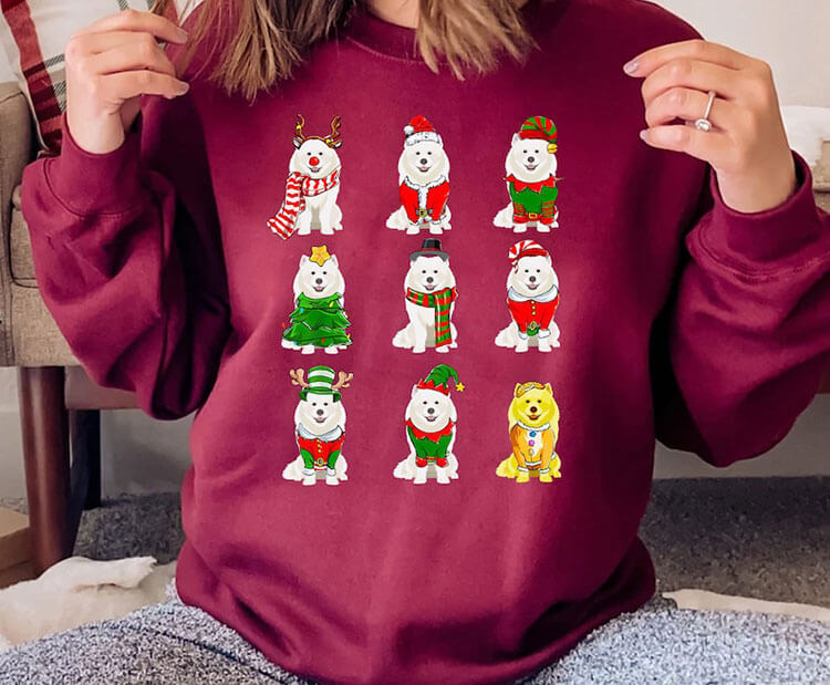 Samoyeds of Christmas sweatshirt by JeonggCChangmin