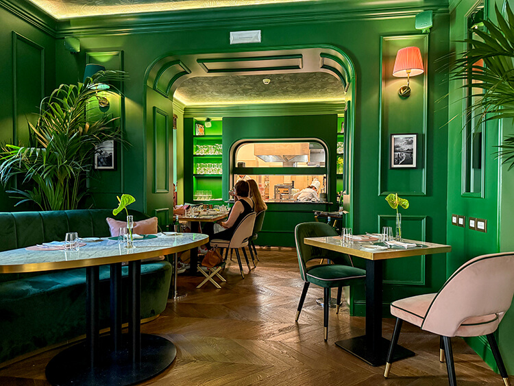 Luca's with its open show kitchen